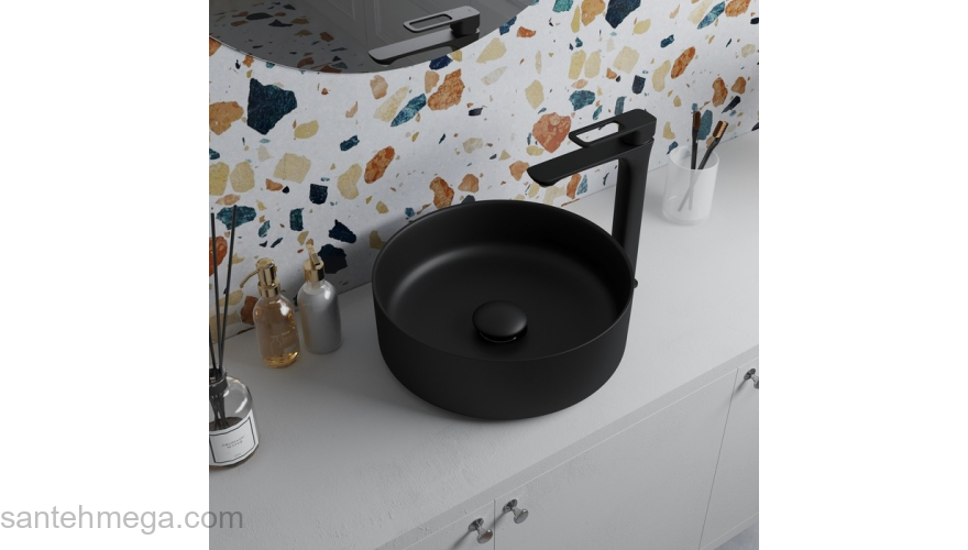 Выпуск для умывальника без перелива Optima Home черный матовый IDDIS OPHBM00i88. Фото