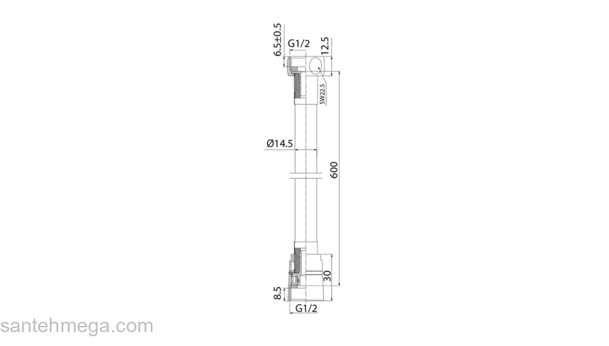 A5071106 Шланг д/душа ПВХ усилен. 0.6м. Фото