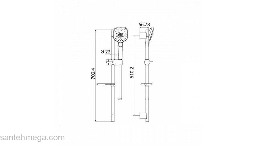 Душевой гарнитур Sena IDDIS SEN3F70i16. Фото