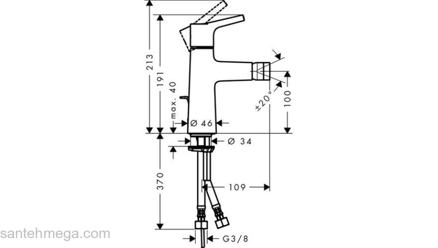 Смеситель для биде Hansgrohe Talis S 72200000. Фото