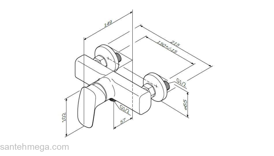Смеситель для душа AM.PM Spirit 2.1 F71A20000. Фото