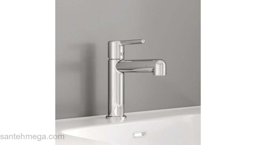 Cмеситель для умывальника хром Aiger IDDIS AIGSB00i01. Фото