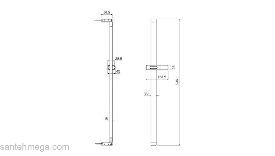 Стойка для душа Slide графит IDDIS SLI70GLi17. Фото