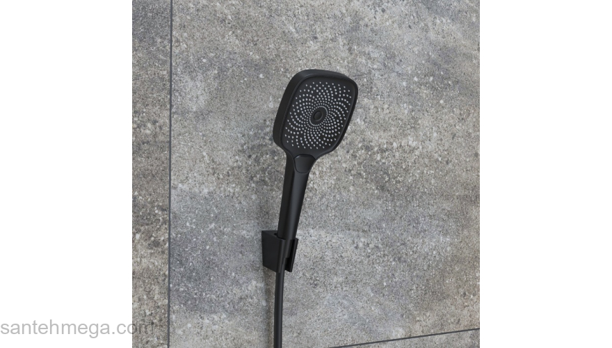 Лейка для душа квадратная черная SpaHome IDDIS SPA3FSBi18. Фото