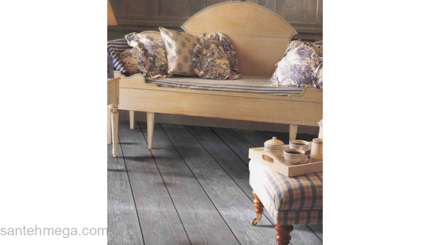 Euro Ceramics 15 SH 1011 Керамический гранит Шервуд 150х600 коричневый с имитацией гвоздей. Фото