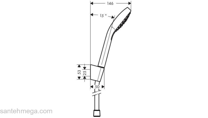 Душевой набор Hansgrohe Croma Select S Vario 26411400. Фото