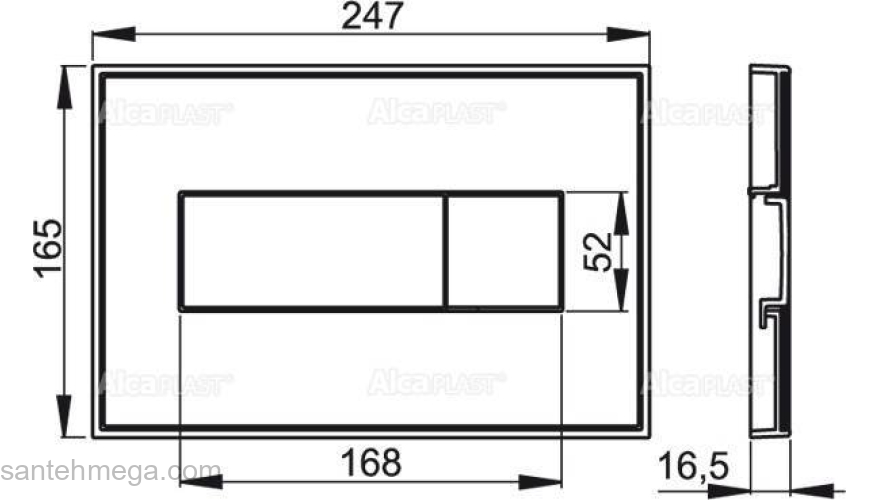 Клавиша смыва AlcaPlast M1371. Фото