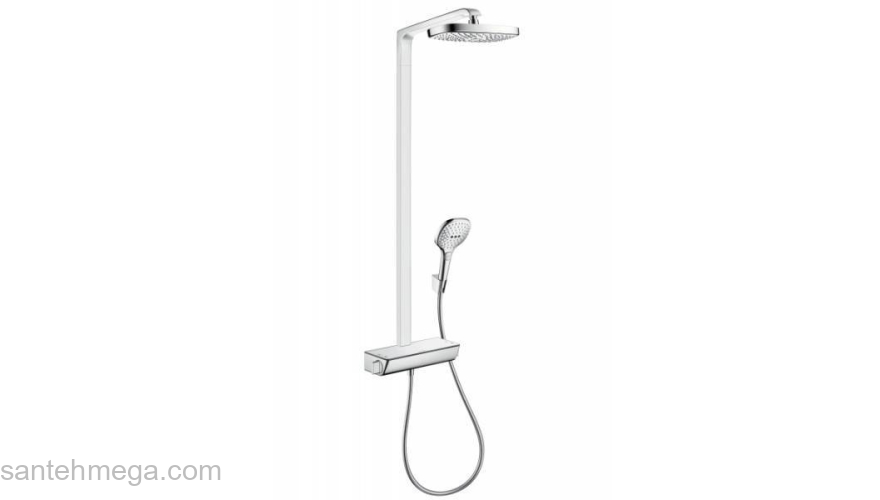 Душевая система HANSGROHE Raindance Select Showerpipe E300 2 jet 27128400. Фото