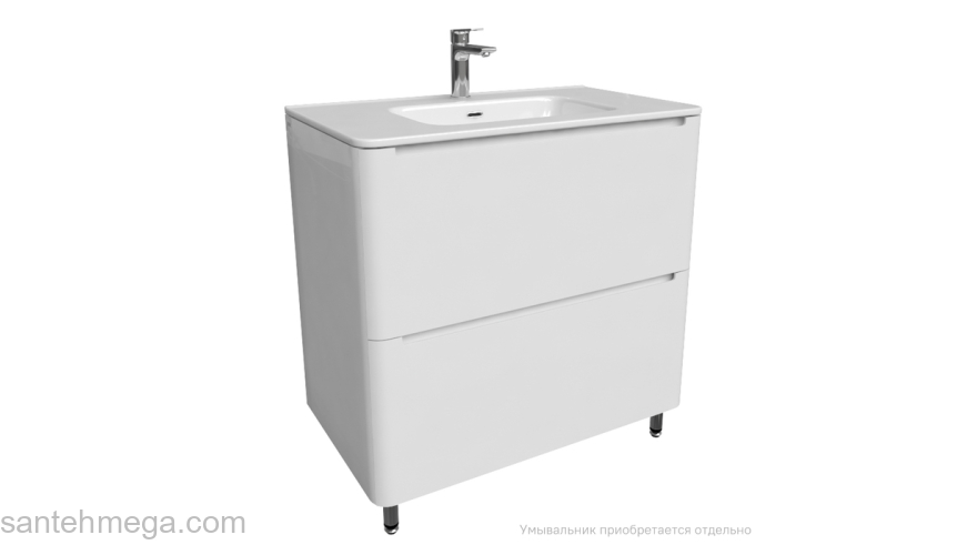 Тумба напольная белая 80 см Edifice IDDIS EDI80WFi95. Подходит ум. 0108000i28. Фото