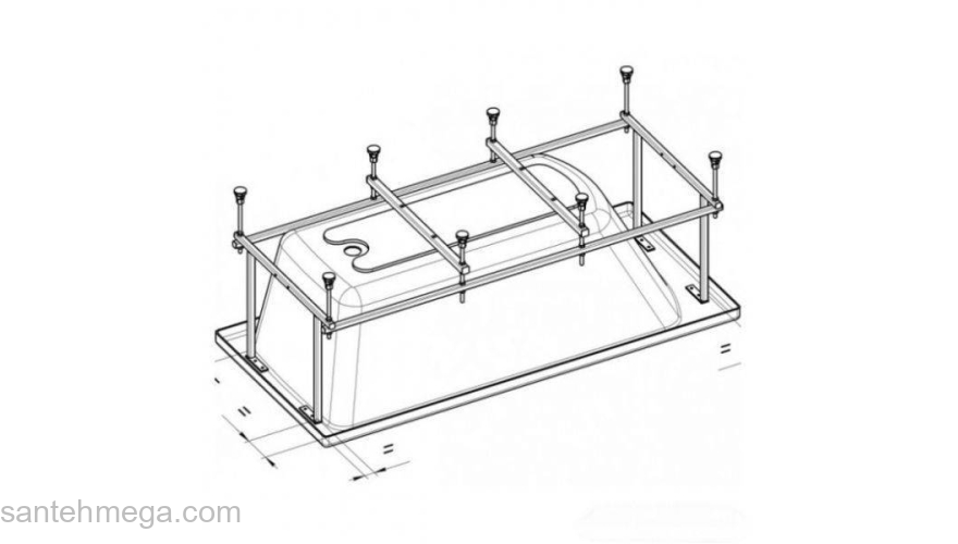 Каркас для ванны ROCA Easy 170x75 ZRU9302900. Фото