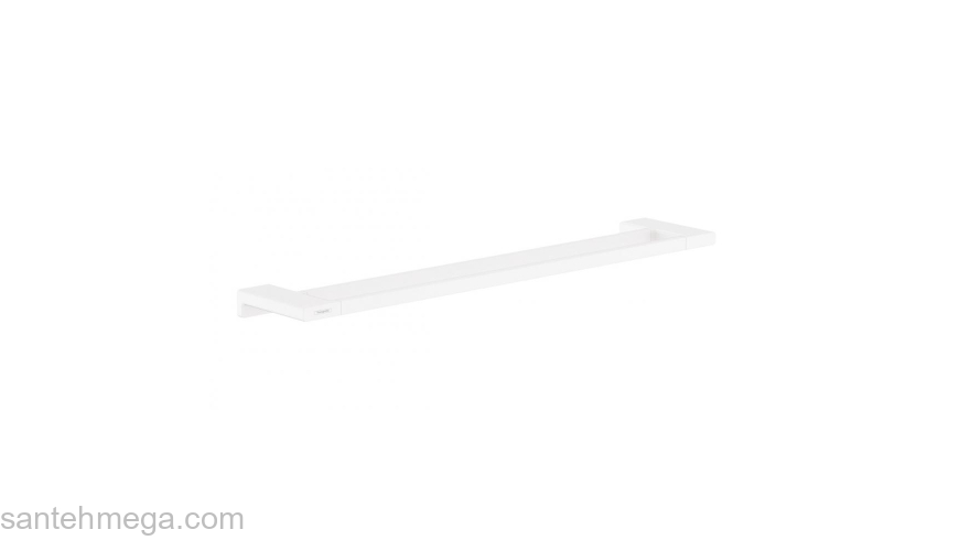Двойной держатель полотенец AddStoris Hansgrohe 41743700, матовый белый для ванной комнаты. Фото