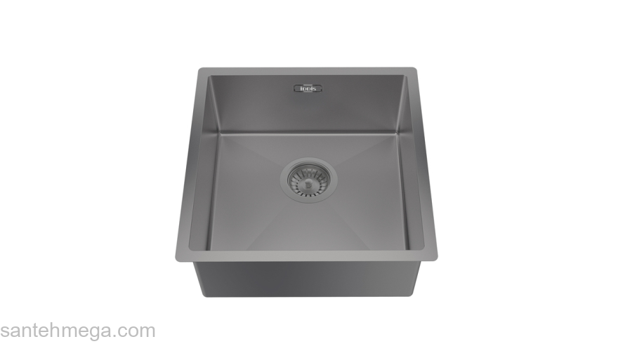 Мойка нерж.сталь универсального монтажа графит 440*440  Edifice IDDIS EDI44G0i77. Фото