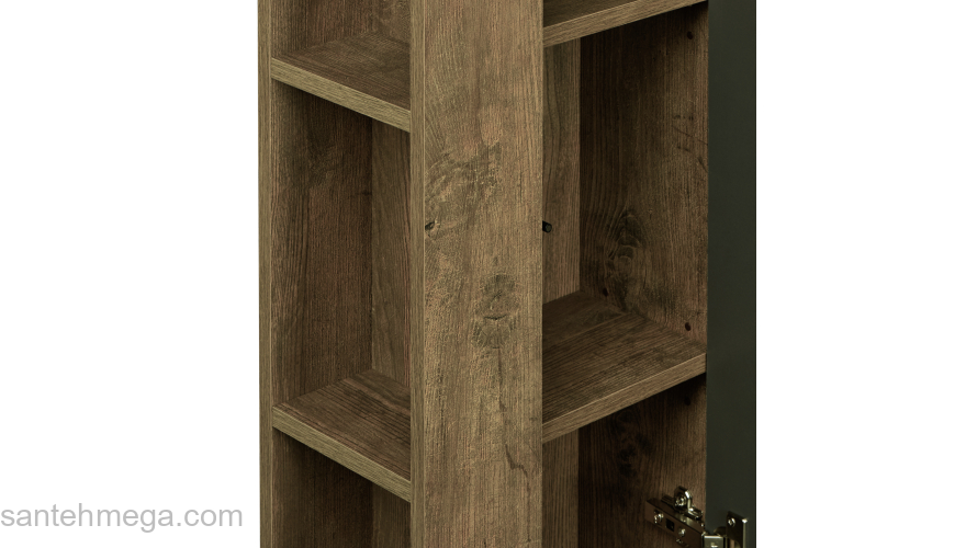 Шкаф-колонна AQUATON Терра 35 Дуб Кантри/Антрацит 1A247503TEKA0. Фото