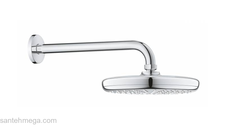 GROHE 26411000 Tempesta 210 Верхний душ с душевым кронштейном 286 мм, I режим, хром. Фото