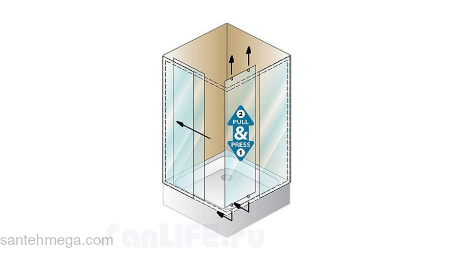 Душевой угол KOLPA-SAN SQ Line TKK 70х90. Фото