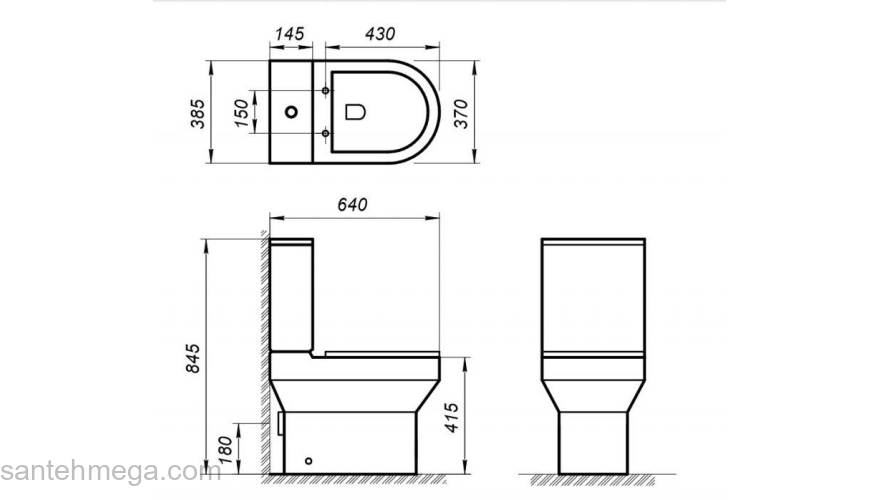 Чаша унитаза напольного безободкового BELBAGNO Norma BB339CPR. Фото