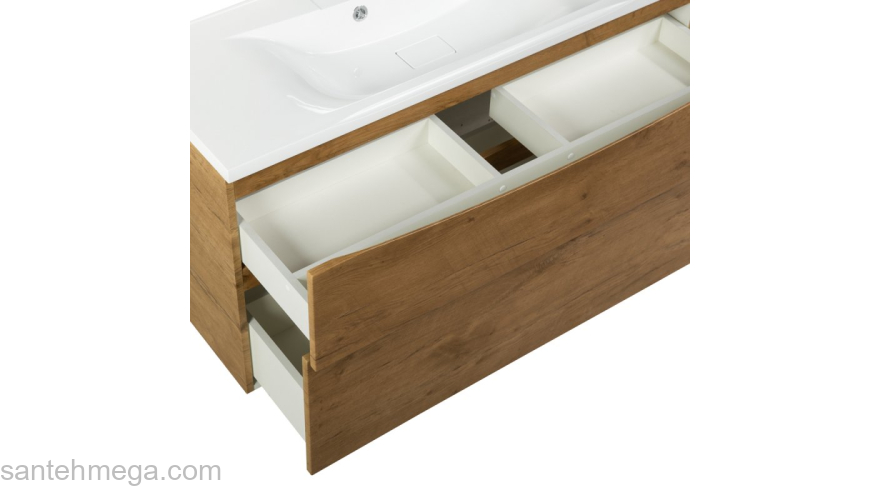 Тумба под раковину подвесная BELBAGNO MARINO-H60-1200-2C-SO-RN-P Rovere Nature. Фото