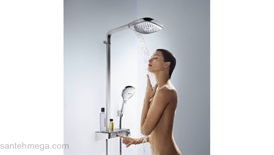 Душевая система HANSGROHE Raindance Select Push 3jet Showerpipe 27127400. Фото