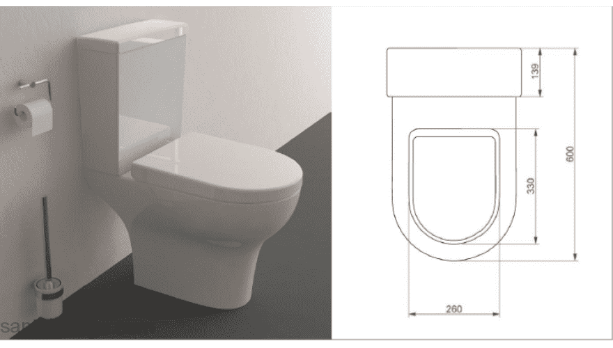 Унитаз напольный Vitra Zentrum 9012B003-7203. Фото