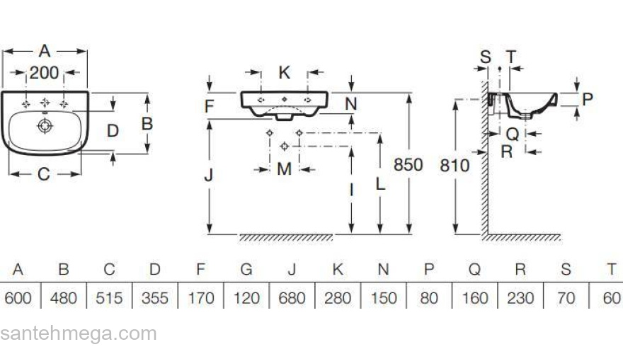 Раковина подвесная ROCA Debba 60x48 32799400Y. Фото