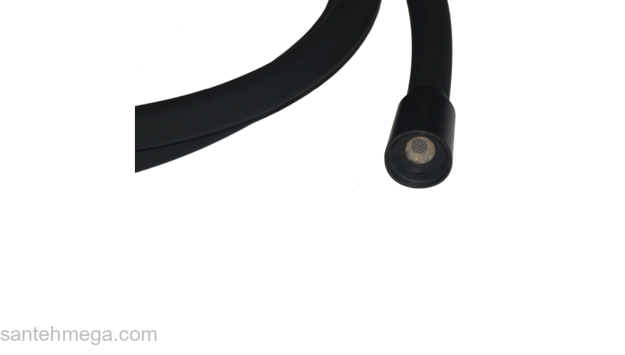 Шланг для душа черный матовый силиконовый 1,5м Optima Home IDDIS OPH15BLi19. Фото