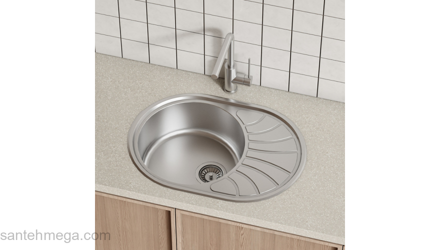 Мойка с сифоном арт. S11UPS0i84 нерж. сталь шелк 650*460 Suno S IDDIS SUN65SDi77S. Фото