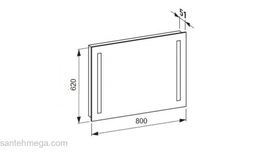 Зеркало LAUFEN CASE 80 4.4723.2.996.144.1. Фото