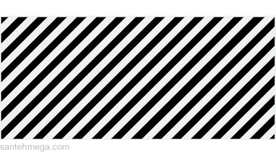 CERSANIT EV2G442 Вставка Evolution 200х440 черно-белый диагонали