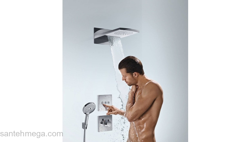 Верхний душ Hansgrohe Rainfall 180 Air хром 28433000. Фото