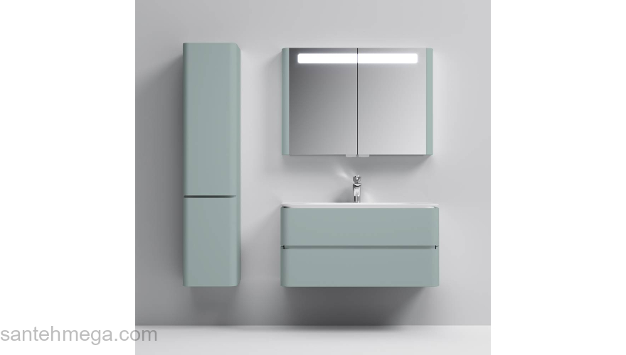 Шкаф-пенал подвесной 40 см, левый, мятный AM.PM Sensation M30CHL0406GG. Фото