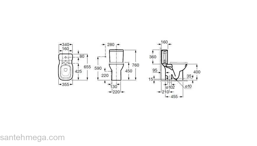Унитаз напольный ROCA Debba 34299700Y. Фото