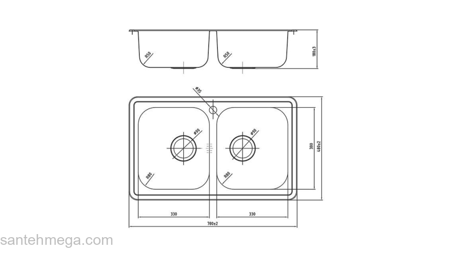 Кухонная мойка IDDIS Strit STR78P2i77K. Фото