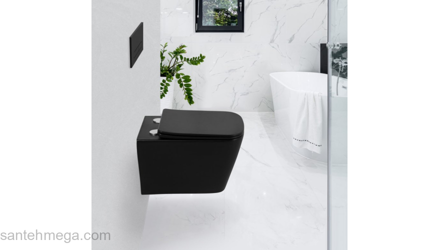 Унитаз подвесной безободковый BELBAGNO Ardente-C BB3202CHR-MB Nero Matt. Фото