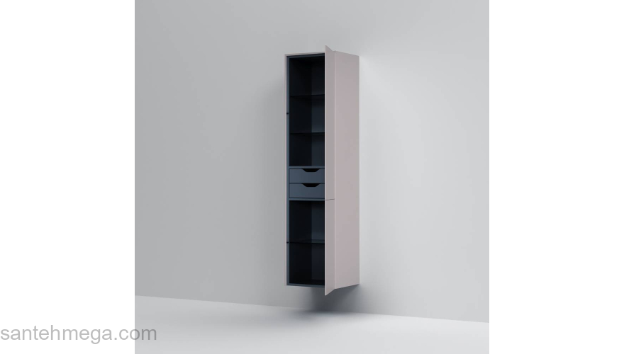 Шкаф-пенал подвесной 40 см, универсальный, элегантный серый AM.PM Inspire 2.0 M50ACHX0406EGM. Фото