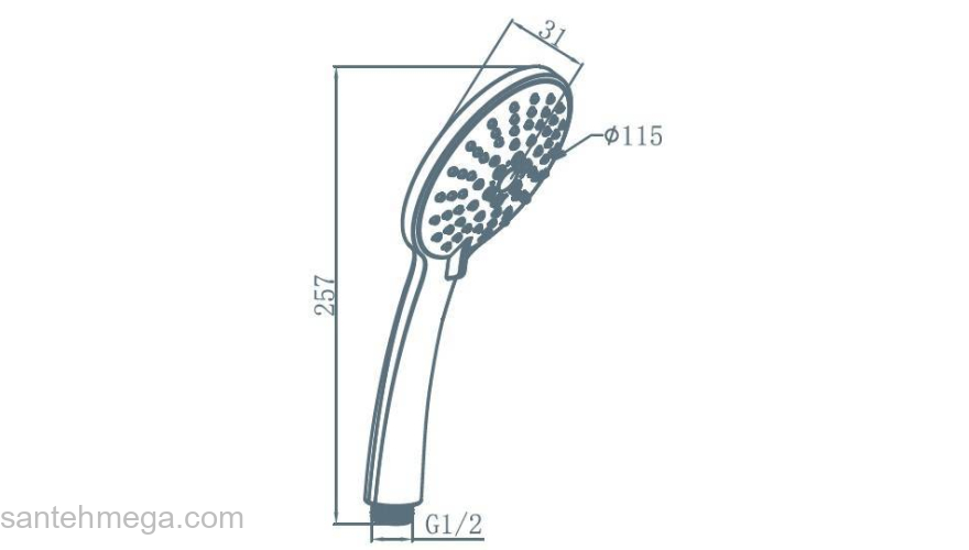 Душевая лейка AM.PM Spirit F0270064. Фото