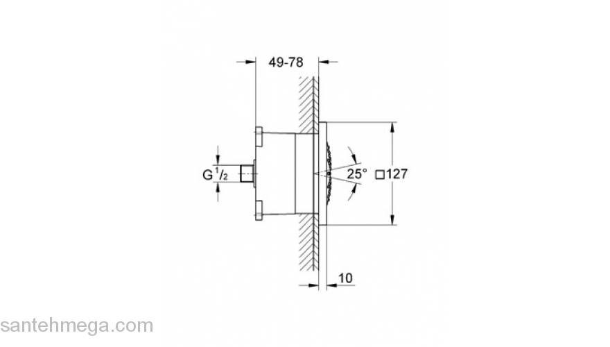 Боковой душ GROHE Rainshower F 27251000. Фото