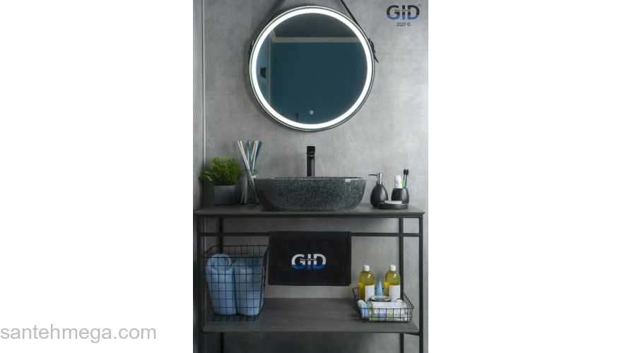 Раковина накладная GID Mnc338 51х41 54431 Под камень. Глянцевый. Фото