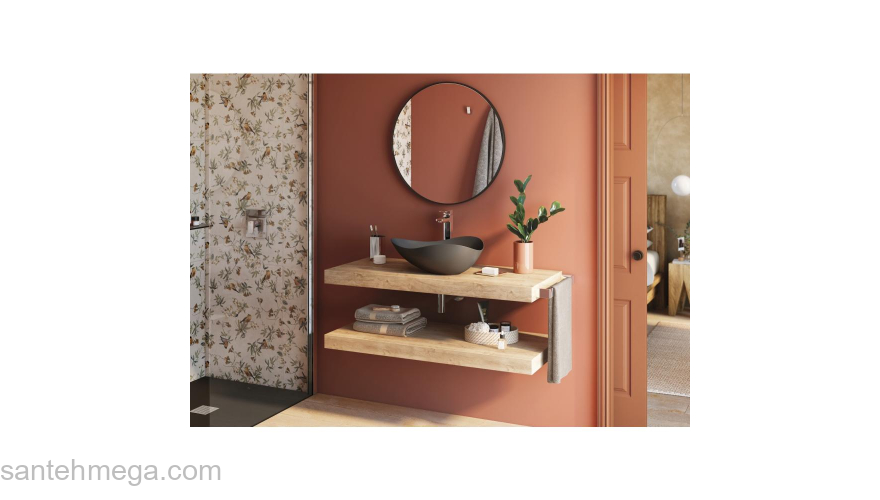 Раковина накладная ROCA Rui Ohtake 54х37 327A13660 Кофейный. Фото