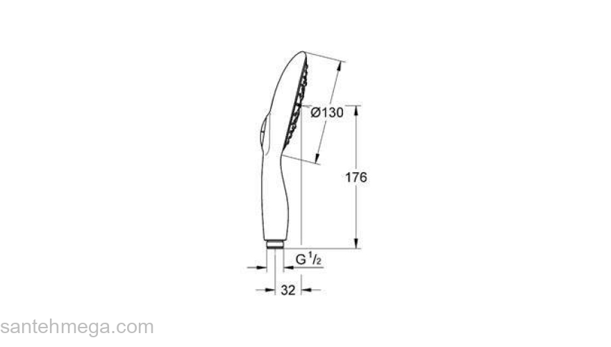 Ручной душ GROHE Power & Soul 27672000. Фото