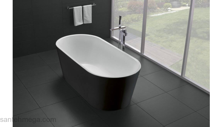 Ванна акриловая отдельностоящая BELBAGNO BB71-1800-NERO. Фото