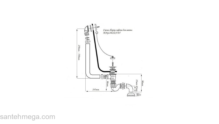 Слив-перелив MAGLIEZZA 927 бронза. Фото