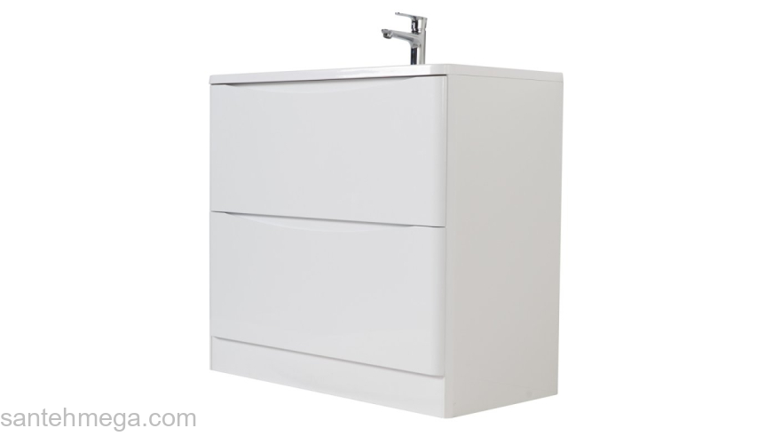 Тумба под раковину напольная BELBAGNO ACQUA-900-2C-PIA-BL Bianco Lucido. Фото