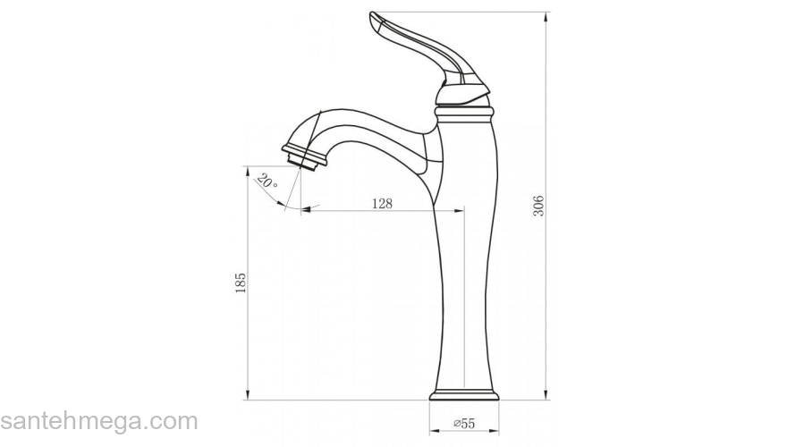 Смеситель для раковины BELBAGNO Tiffany TIF-LMC-CRM. Фото