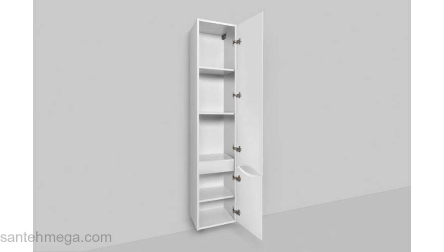 Шкаф-пенал подвесной 35 см, правый, белый глянец AM.PM Like M80CHR0356WG. Фото