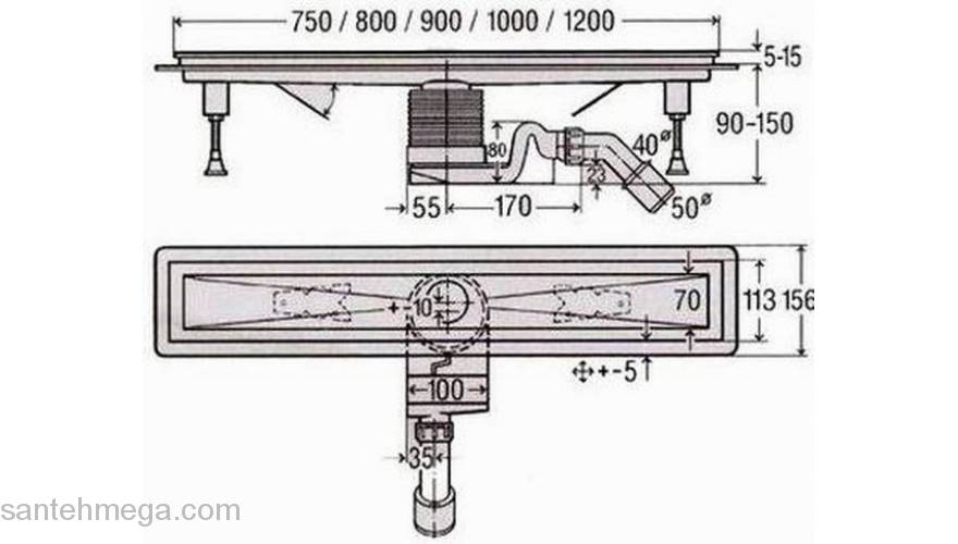 Душевой лоток VIEGA Visign 619060. Фото