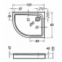 Душевой поддон KOLPA-SAN Malur 120х90 MAL120. Фото