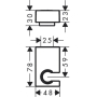 Держатель для ручного душа Hansgrohe Porter E 28387670. Фото