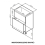 База под раковину напольная 60 см, 2 ящика, белый глянец AM.PM Gem M90FSX06022WG32. Фото