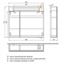 Шкаф-зеркало 80 см двухдверный белый New Mirro IDDIS NMIR802i99. Фото
