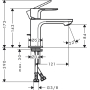 72510000 HANSGROHE  Rebris S смеситель для раковины 80. Фото